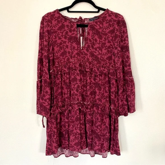 long sleeve mini cocktail dress Laura Long Sleeve Open Tie Back Mini Dress • Shop American Threads Navy / M